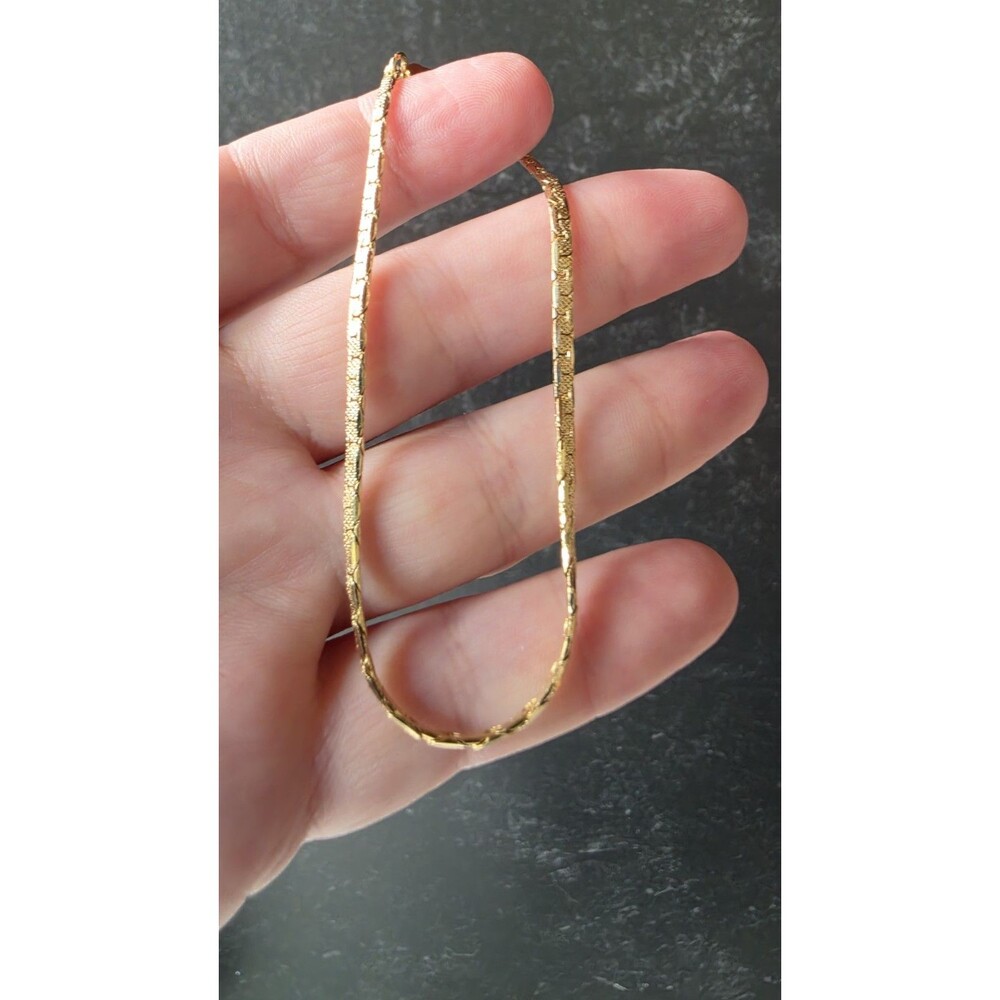 Gold Tone Metal Chain Bracelet Vintage Costume Jewelry